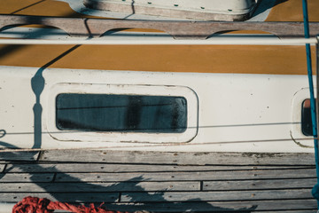 Close-up of part of a boat; vintage style