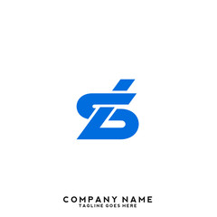 B initial letter, modern logo design template