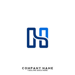 H initial letter, modern logo design template