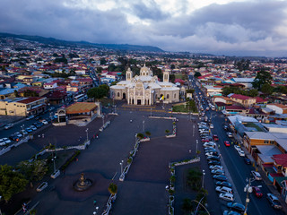  Beautiful aerial view of the Basilica in the  pilgrimage to Cartago