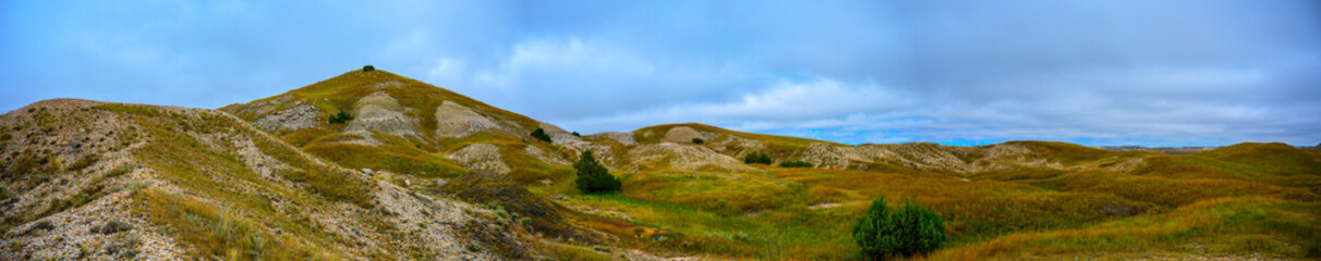 Fototapeta na wymiar Panoramic picture of the French Creek rock agate beds in Buffalo Gap National Grassland