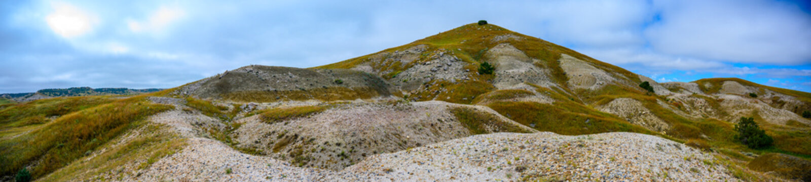 Panoramic picture of the French Creek rock agate beds in Buffalo Gap National Grassland