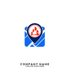 Map Pin Logo Design Element