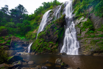 Khlong Lan Waterfall, A waterfall in klong Lan national park of Thailand. KamphaengPhet ,Thailand.