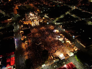  Beautiful aerial view of the Basilica in the  pilgrimage to Cartago