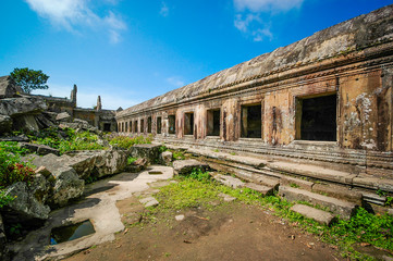 Fototapeta na wymiar Preah Vihear Temple,Hindu temple in Cambodia ,located at Khao Phra Wihan National Park which borders it in Thailand's Sisaket province,listed as a UNESCO World Heritage Site.