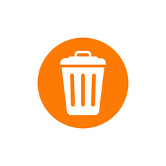 Trash can, resycle, clean symbol icon vector EPS 10 illustration 