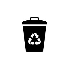Trash can, resycle, clean symbol icon vector EPS 10 illustration 