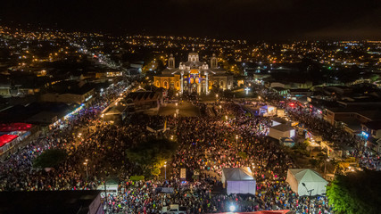  Beautiful aerial view of the Basilica in the  pilgrimage to Cartago