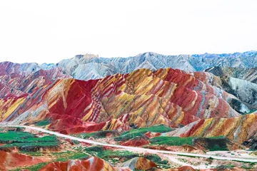 Foto auf Acrylglas Zhangye-Danxia Danxia-Landform, Danxia-Geopark, Zhangye, Gansu, China