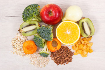Healthy food as source vitamin PP and B3, dietary fiber and natural minerals