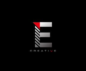 Fototapeta premium Creative Modern Letter E logo, Techno E Letter Logo Icon.