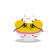 Vector illustration of noodles 