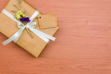 Directly Above Shot Of Gift Box On Table