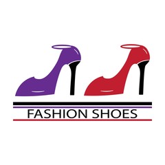 women shoes logo vector
