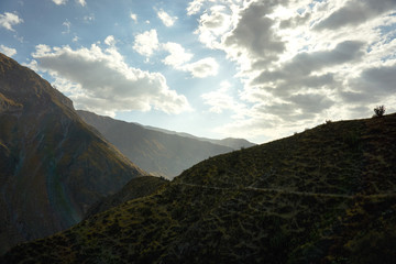 Amanecer en el cañón del Colca de Arequipa