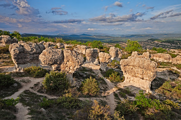 Forcalquier, Provence, France: Rochers des Mourres, strange geological formation