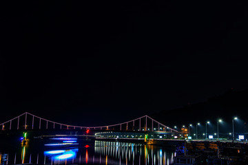 bridge at night in Kiev