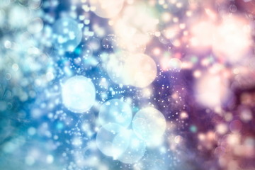abstract background of blurred yellow lights with bokeh effect, new year 2020