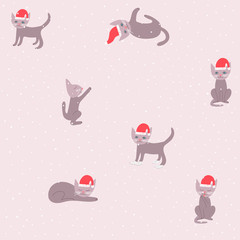 Christmas tree winter season collage pattern