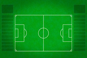 soccer field on green background
