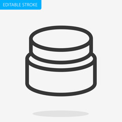 Cream Icon Pixel Perfect Editable Stroke Vector