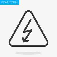 Danger Sign Icon Pixel Perfect Editable Stroke Vector