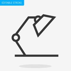 Lamp Icon Pixel Perfect Editable Stroke Vector