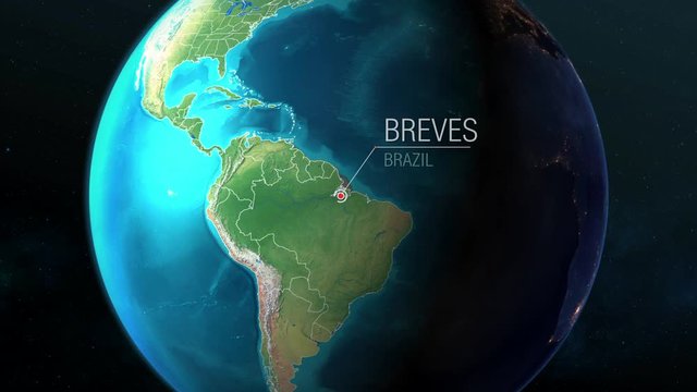 Brazil - Breves - Zooming from space to earth