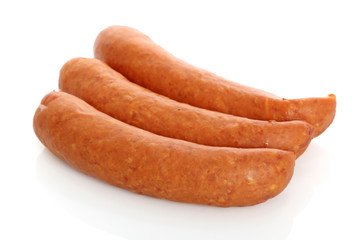 sausages isolated on white background
