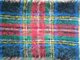 Obraz premium checked wool scarf for background