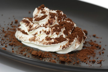 Whipped cream with Cocoa