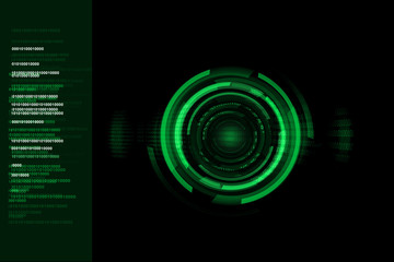 green digital technology background