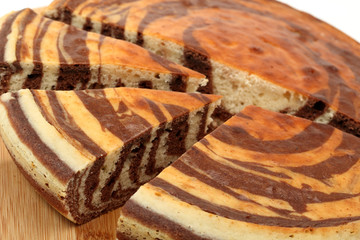 Slices of Chocolate Marble Cake