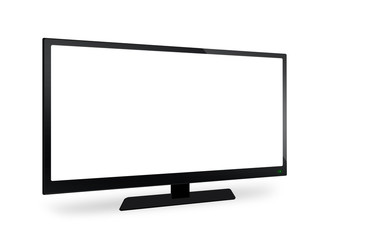 monitor screen isolated on white background