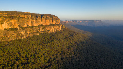Mountain Panorama with the sun setting