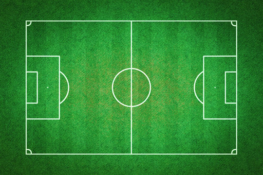 soccer football field on green background