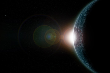 The painted blue planet.