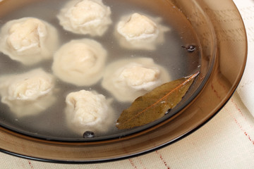Broth with meat dumplings