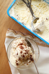 ice cream with chocolate