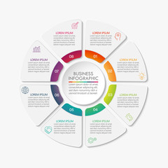 Business circle. timeline infographic icons designed for abstract background template milestone element modern diagram process technology digital marketing data presentation chart Vector