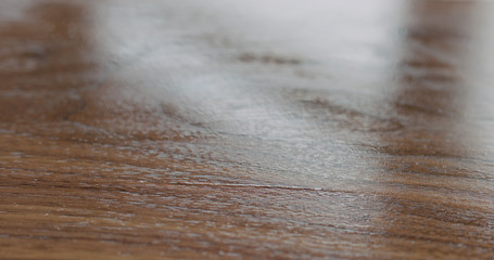 freshly applied oil finish to black walnut board