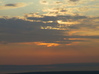 sunset over sea