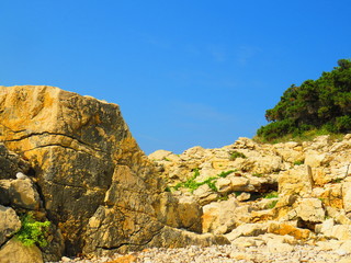 rocks and blue sky