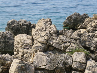 rocks and sea