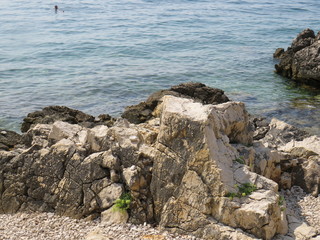 rocks and sea