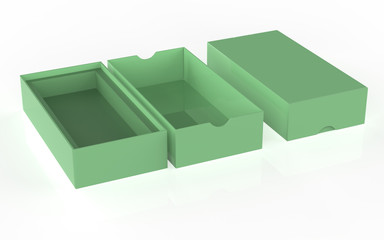 Mock Up Original Box, packaging Design for Candy, Snack in Isolated on a white Background with Work paths. 3d illustration