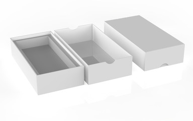 Mock Up Original Box, packaging Design for Candy, Snack in Isolated on a white Background with Work paths. 3d illustration