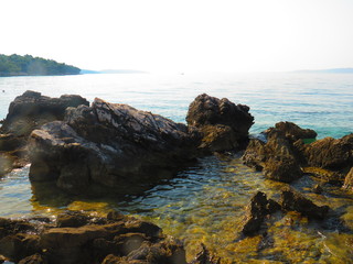 rocks and sea
