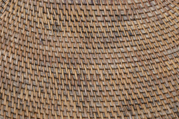 Abstract decorative wooden textured basket weaving. Basket texture background, closeup